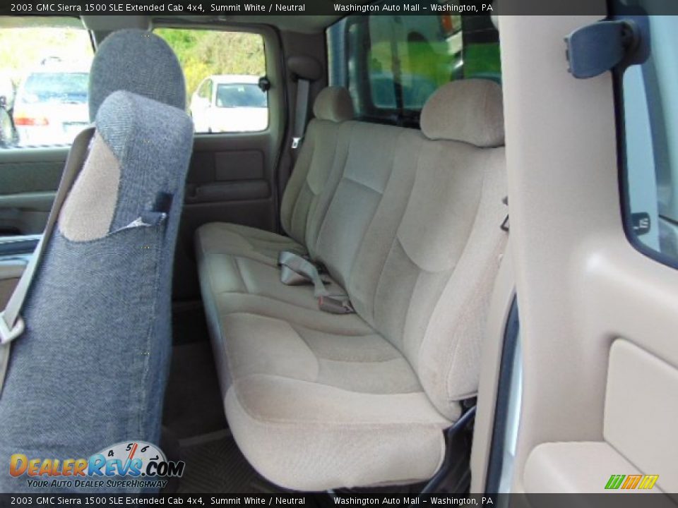 2003 GMC Sierra 1500 SLE Extended Cab 4x4 Summit White / Neutral Photo #13