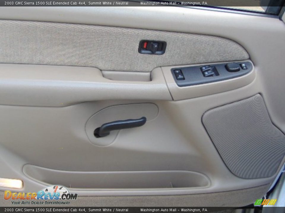 2003 GMC Sierra 1500 SLE Extended Cab 4x4 Summit White / Neutral Photo #14