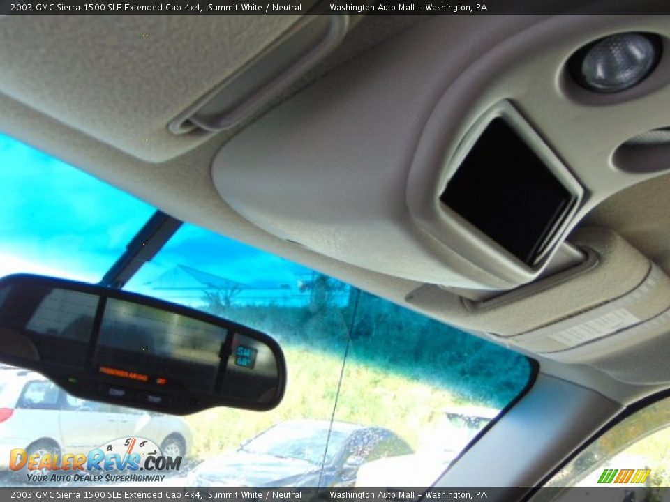 2003 GMC Sierra 1500 SLE Extended Cab 4x4 Summit White / Neutral Photo #17