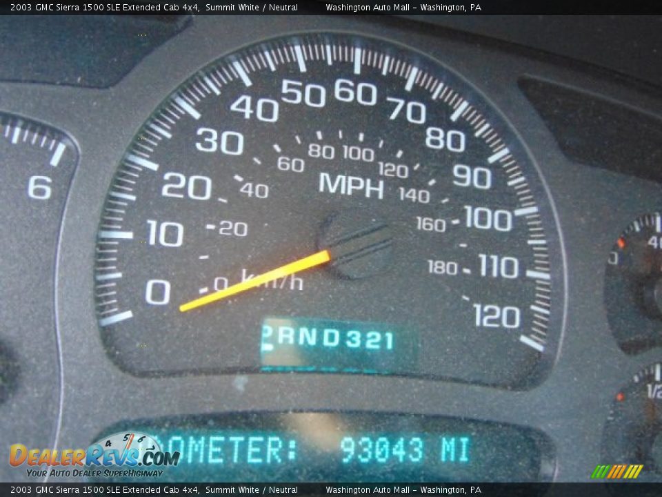 2003 GMC Sierra 1500 SLE Extended Cab 4x4 Summit White / Neutral Photo #20