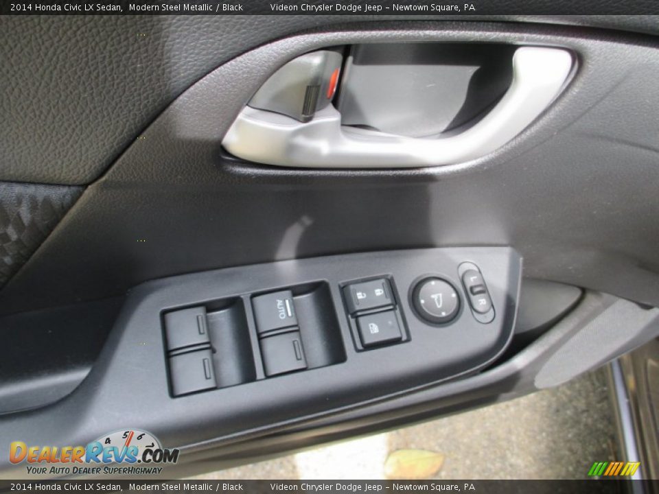 2014 Honda Civic LX Sedan Modern Steel Metallic / Black Photo #15