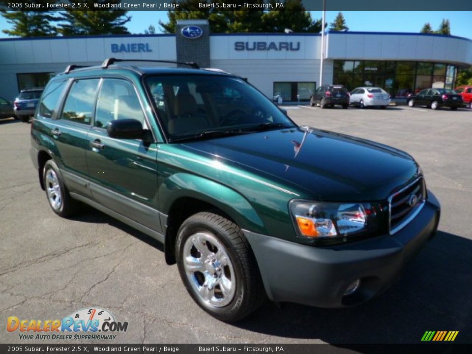2005 Subaru Forester 2.5 X Woodland Green Pearl / Beige Photo #1