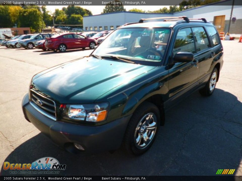 2005 Subaru Forester 2.5 X Woodland Green Pearl / Beige Photo #3