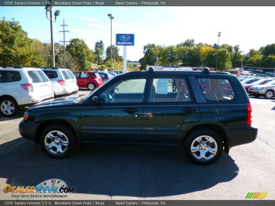 2005 Subaru Forester 2.5 X Woodland Green Pearl / Beige Photo #4