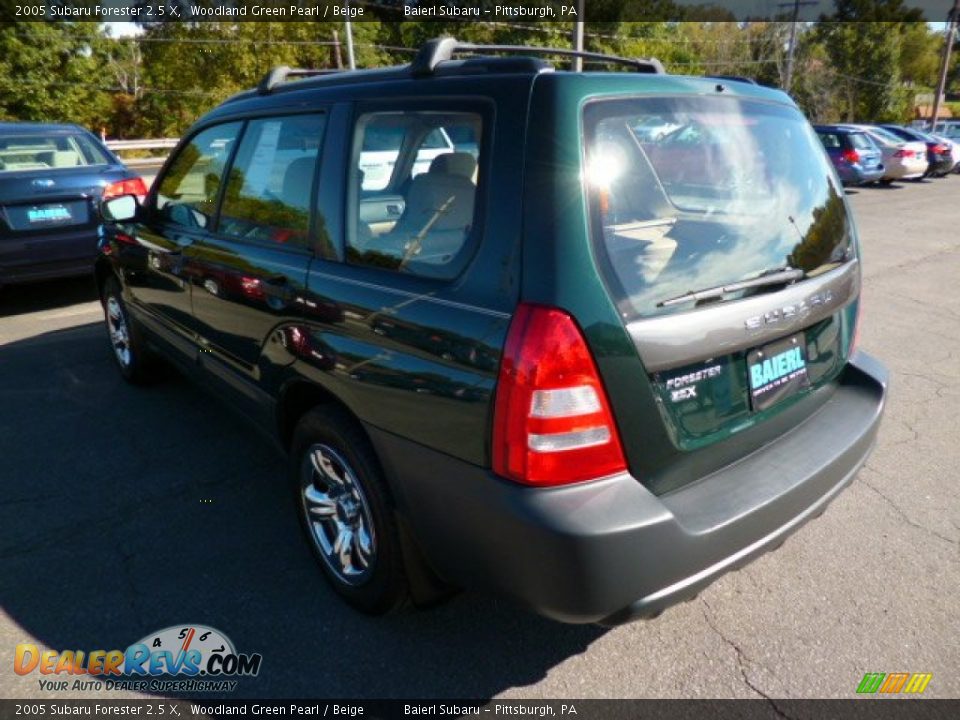 2005 Subaru Forester 2.5 X Woodland Green Pearl / Beige Photo #5