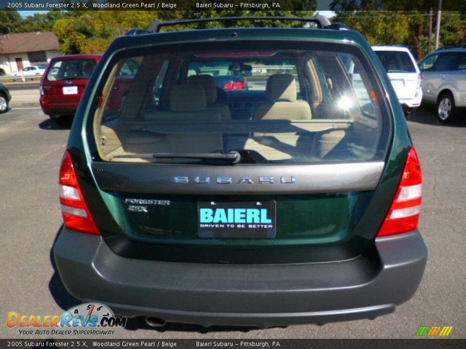 2005 Subaru Forester 2.5 X Woodland Green Pearl / Beige Photo #6