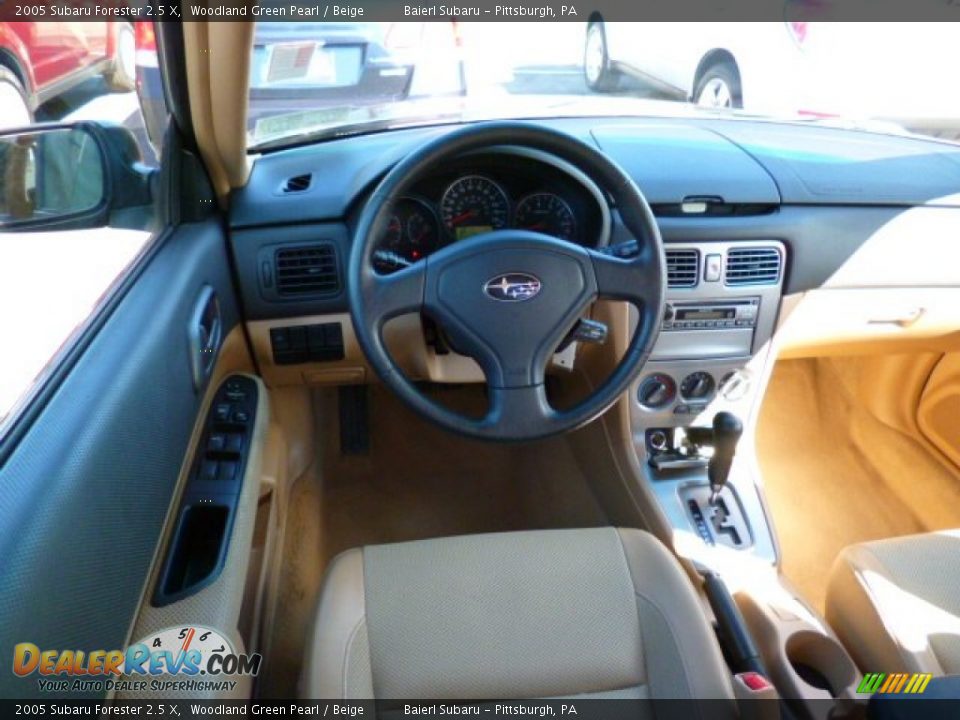 2005 Subaru Forester 2.5 X Woodland Green Pearl / Beige Photo #15