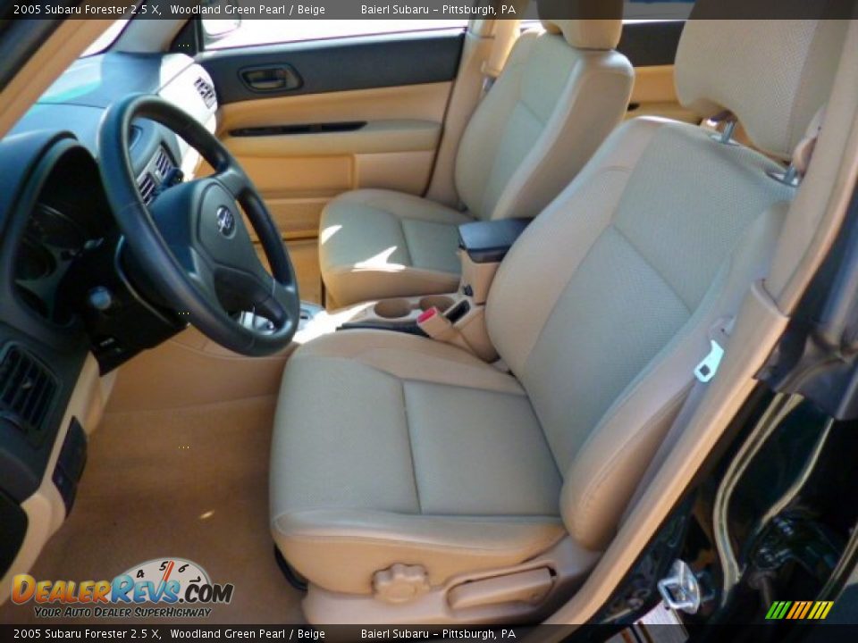 2005 Subaru Forester 2.5 X Woodland Green Pearl / Beige Photo #16