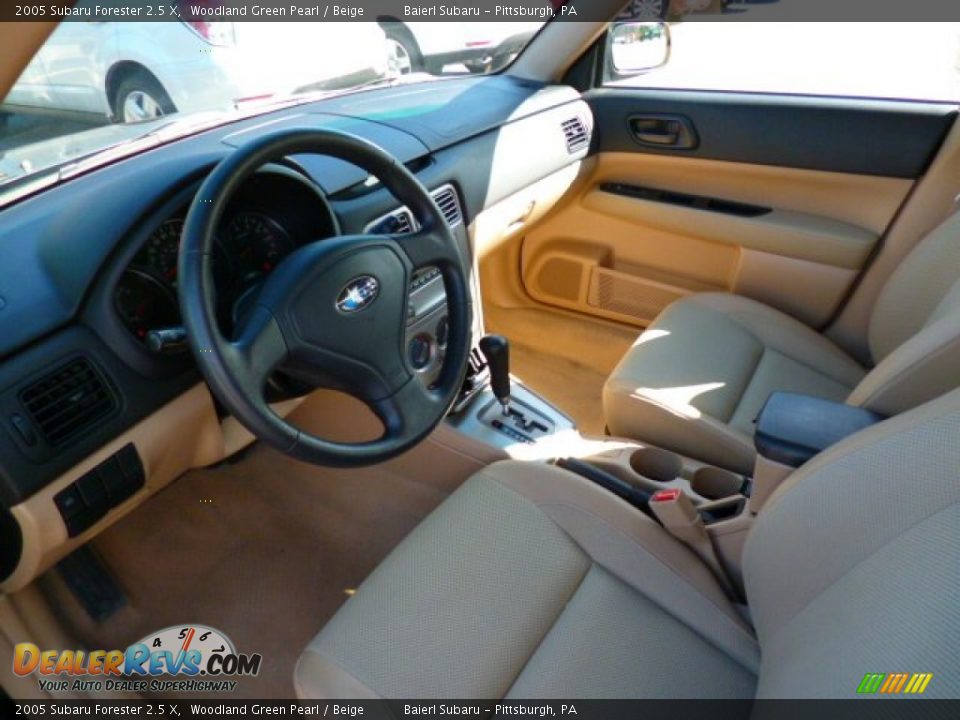 2005 Subaru Forester 2.5 X Woodland Green Pearl / Beige Photo #17