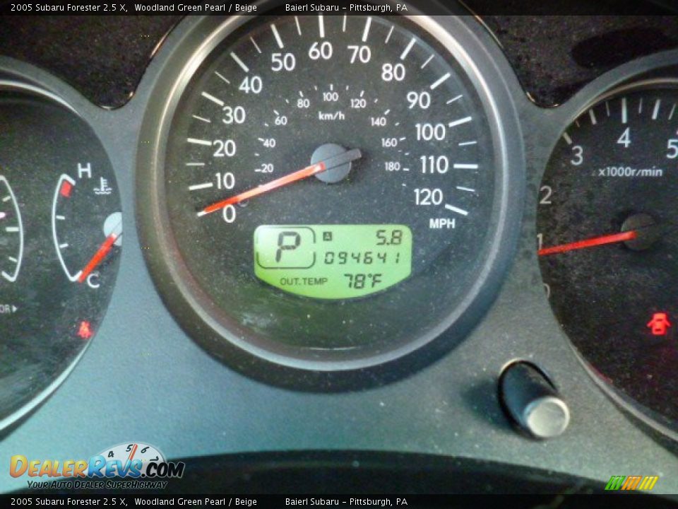 2005 Subaru Forester 2.5 X Woodland Green Pearl / Beige Photo #20
