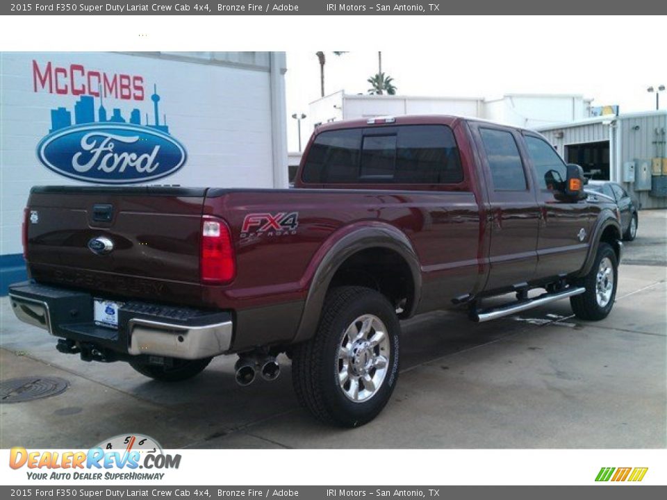2015 Ford F350 Super Duty Lariat Crew Cab 4x4 Bronze Fire / Adobe Photo #4