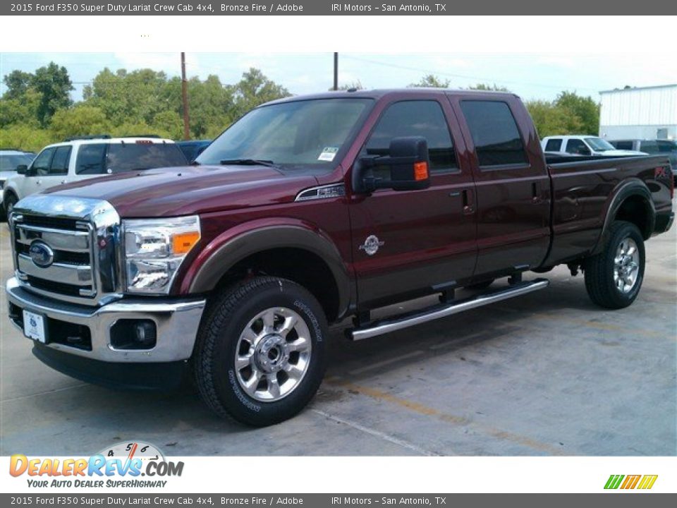 2015 Ford F350 Super Duty Lariat Crew Cab 4x4 Bronze Fire / Adobe Photo #8