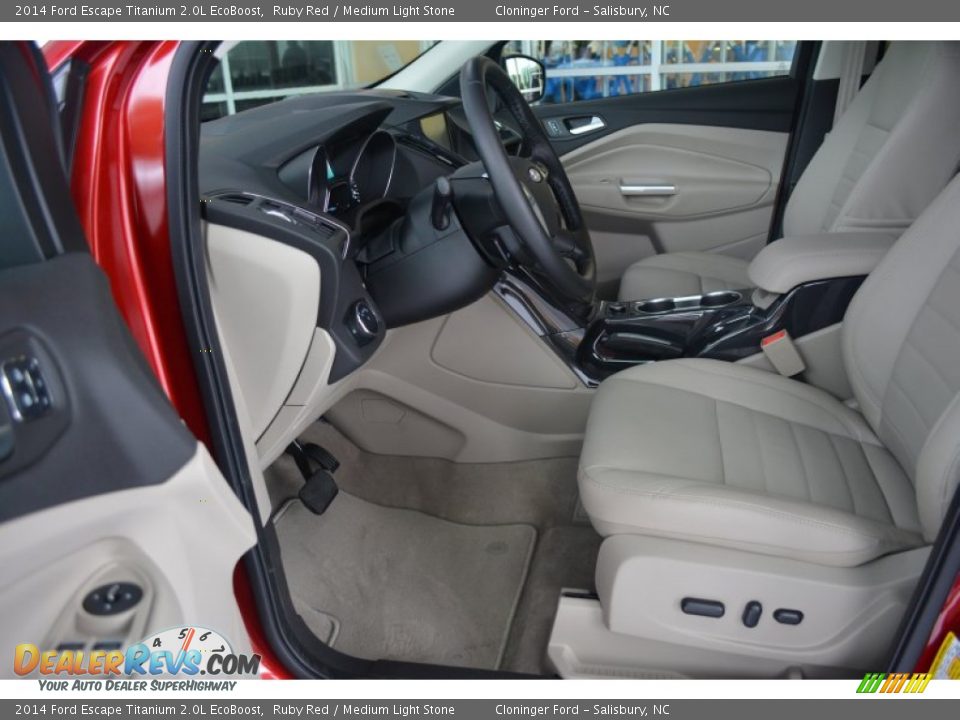 2014 Ford Escape Titanium 2.0L EcoBoost Ruby Red / Medium Light Stone Photo #6