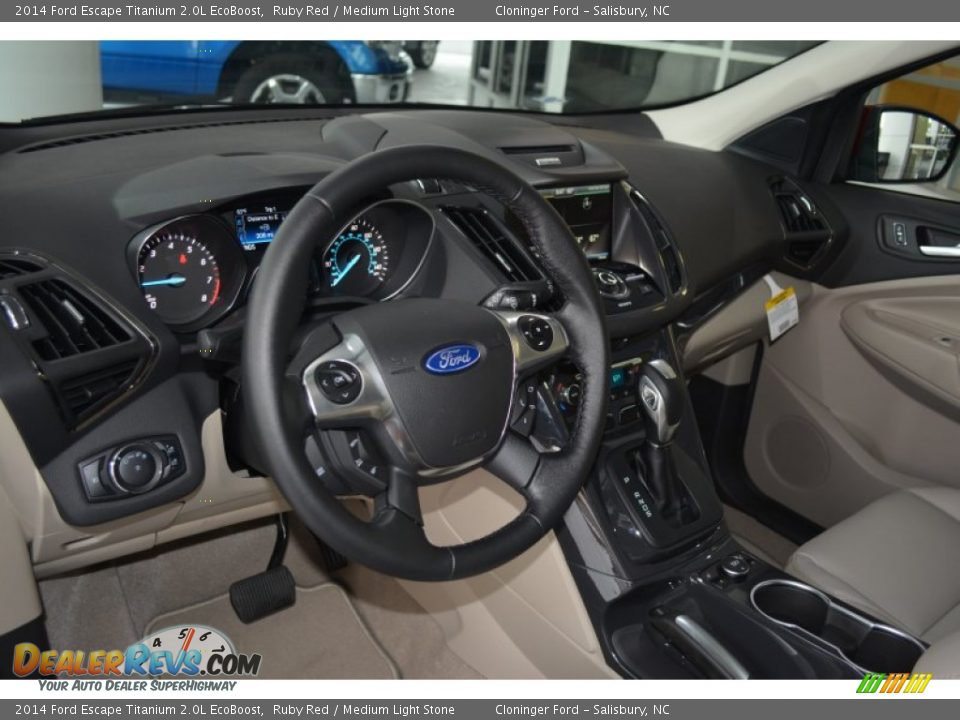 2014 Ford Escape Titanium 2.0L EcoBoost Ruby Red / Medium Light Stone Photo #7