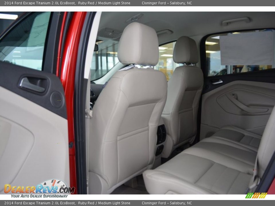 2014 Ford Escape Titanium 2.0L EcoBoost Ruby Red / Medium Light Stone Photo #8
