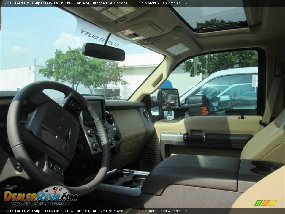 2015 Ford F350 Super Duty Lariat Crew Cab 4x4 Bronze Fire / Adobe Photo #14