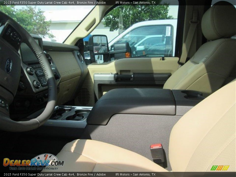 2015 Ford F350 Super Duty Lariat Crew Cab 4x4 Bronze Fire / Adobe Photo #15