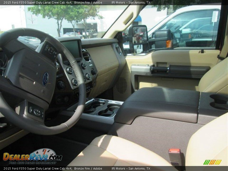 2015 Ford F350 Super Duty Lariat Crew Cab 4x4 Bronze Fire / Adobe Photo #16