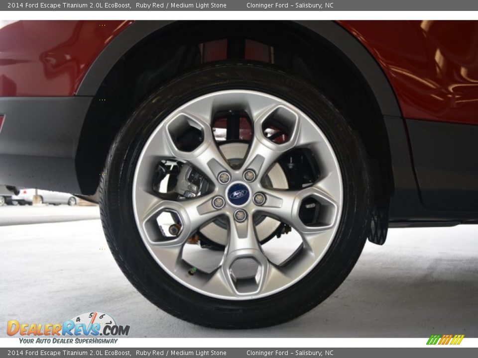 2014 Ford Escape Titanium 2.0L EcoBoost Ruby Red / Medium Light Stone Photo #11
