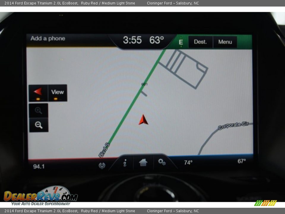 2014 Ford Escape Titanium 2.0L EcoBoost Ruby Red / Medium Light Stone Photo #16