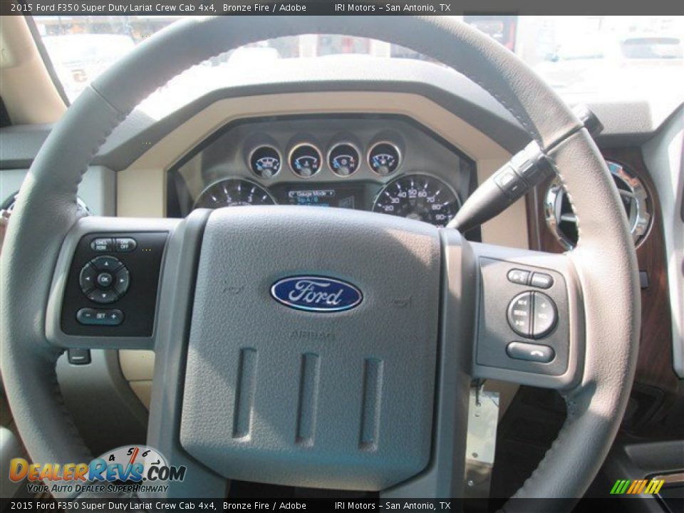 2015 Ford F350 Super Duty Lariat Crew Cab 4x4 Bronze Fire / Adobe Photo #22
