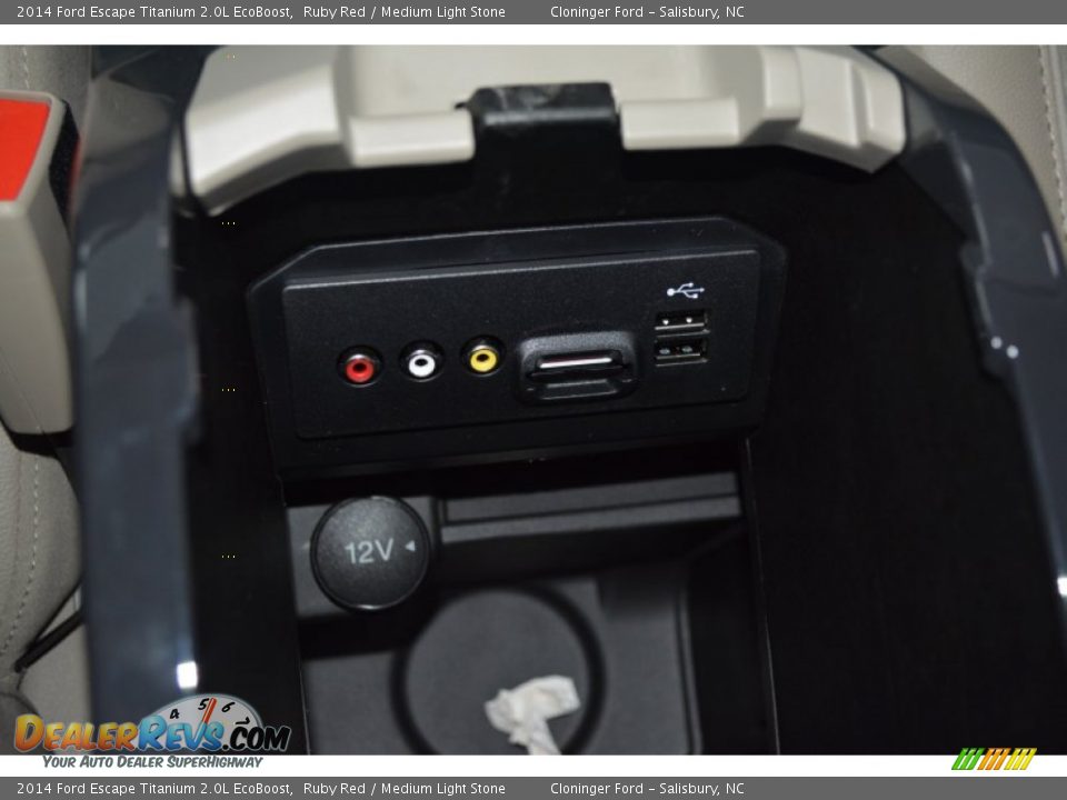 2014 Ford Escape Titanium 2.0L EcoBoost Ruby Red / Medium Light Stone Photo #19