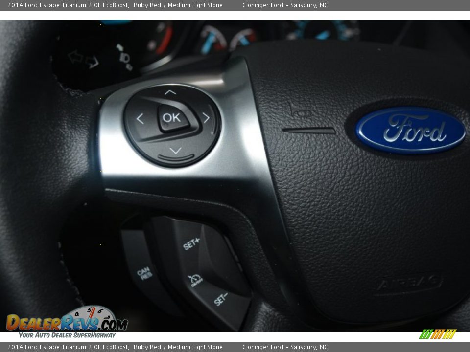 2014 Ford Escape Titanium 2.0L EcoBoost Ruby Red / Medium Light Stone Photo #24
