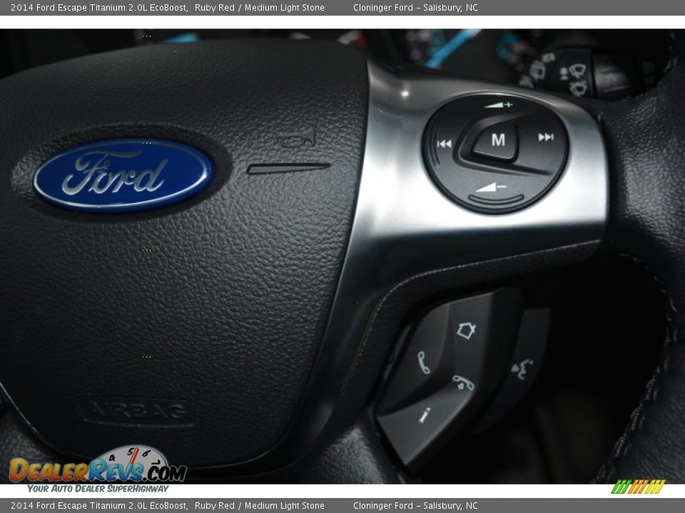 2014 Ford Escape Titanium 2.0L EcoBoost Ruby Red / Medium Light Stone Photo #25
