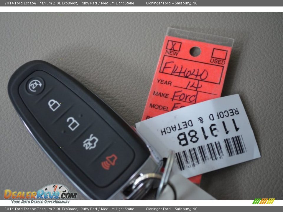 2014 Ford Escape Titanium 2.0L EcoBoost Ruby Red / Medium Light Stone Photo #29