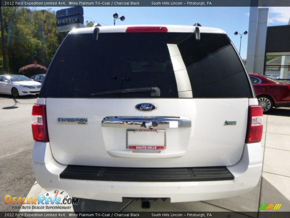 2012 Ford Expedition Limited 4x4 White Platinum Tri-Coat / Charcoal Black Photo #4