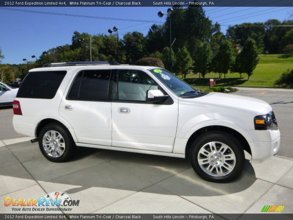 2012 Ford Expedition Limited 4x4 White Platinum Tri-Coat / Charcoal Black Photo #6
