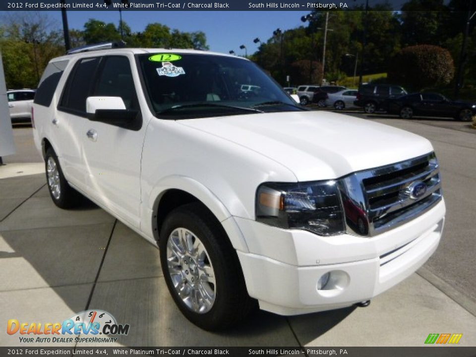 2012 Ford Expedition Limited 4x4 White Platinum Tri-Coat / Charcoal Black Photo #7