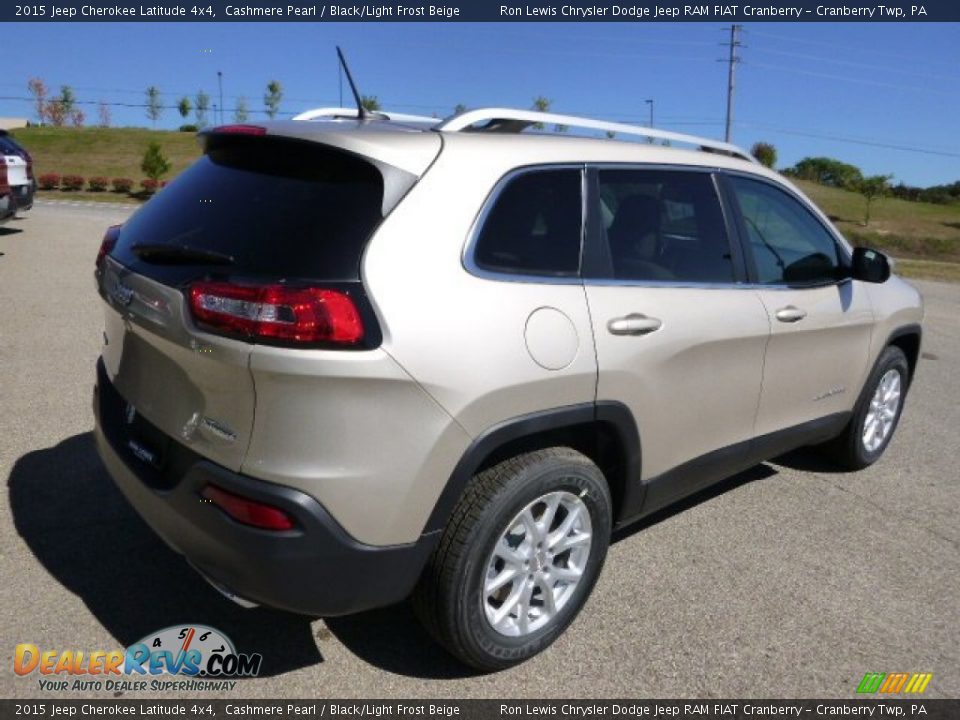 2015 Jeep Cherokee Latitude 4x4 Cashmere Pearl / Black/Light Frost Beige Photo #6