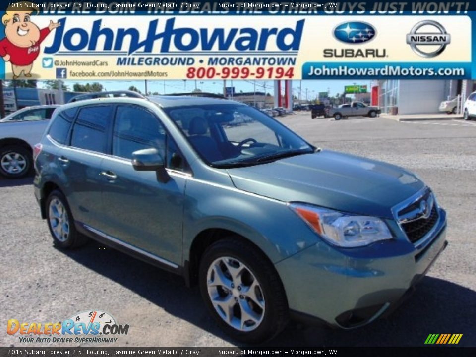 2015 Subaru Forester 2.5i Touring Jasmine Green Metallic / Gray Photo #1