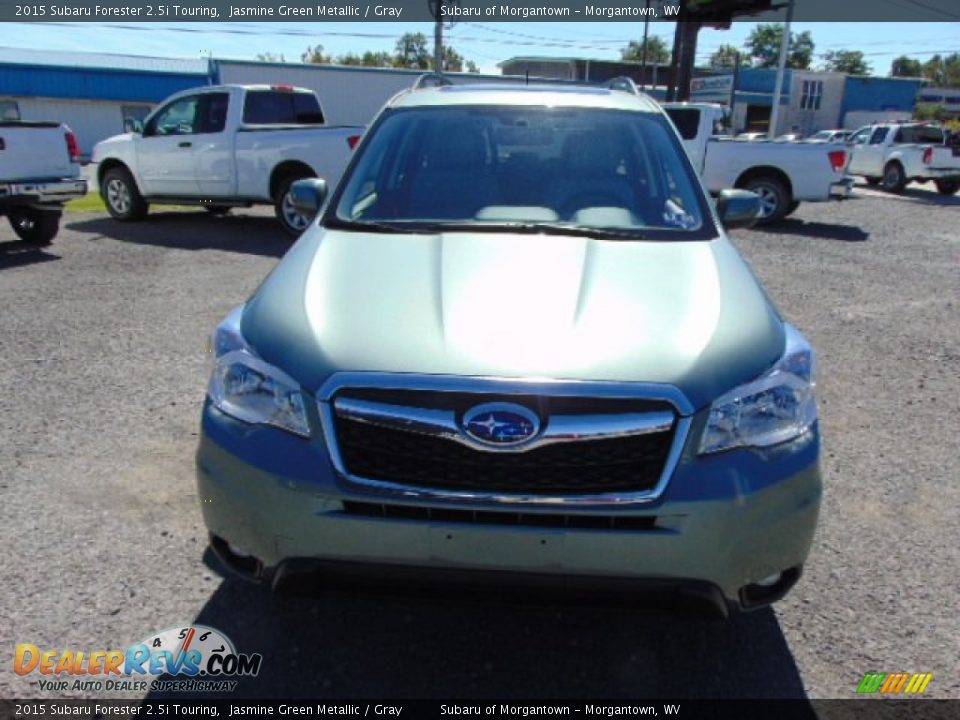 2015 Subaru Forester 2.5i Touring Jasmine Green Metallic / Gray Photo #5