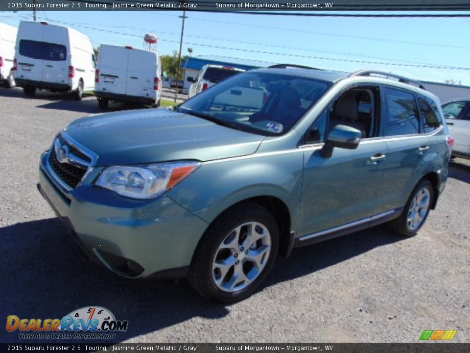 2015 Subaru Forester 2.5i Touring Jasmine Green Metallic / Gray Photo #6