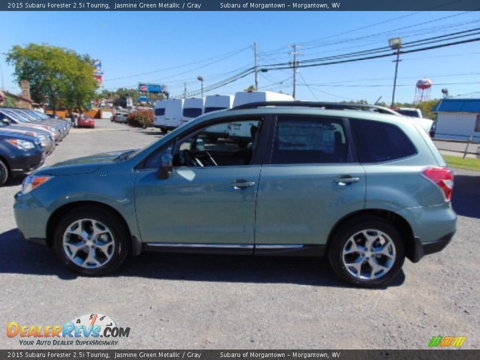 2015 Subaru Forester 2.5i Touring Jasmine Green Metallic / Gray Photo #7