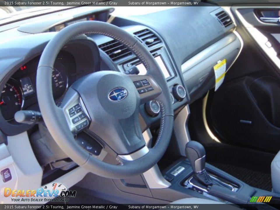 2015 Subaru Forester 2.5i Touring Jasmine Green Metallic / Gray Photo #12