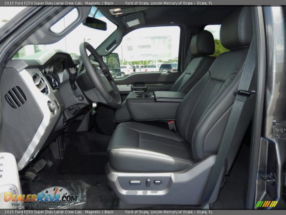 2015 Ford F250 Super Duty Lariat Crew Cab Magnetic / Black Photo #6
