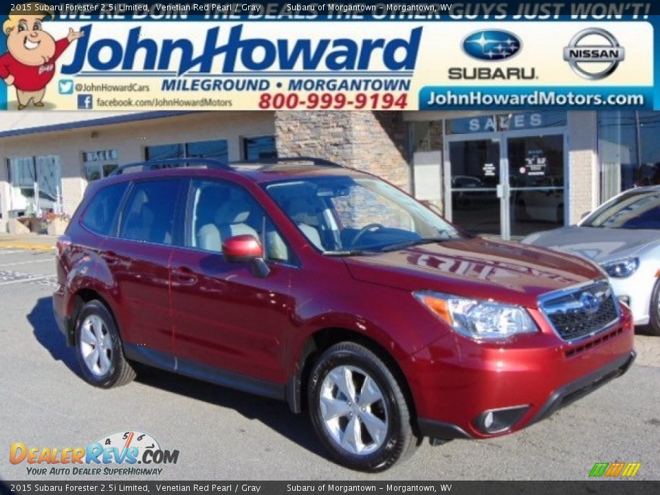 2015 Subaru Forester 2.5i Limited Venetian Red Pearl / Gray Photo #1