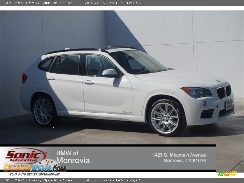 2015 BMW X1 xDrive35i Alpine White / Black Photo #1
