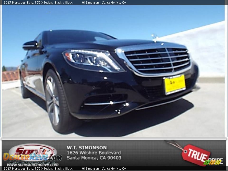 2015 Mercedes-Benz S 550 Sedan Black / Black Photo #1