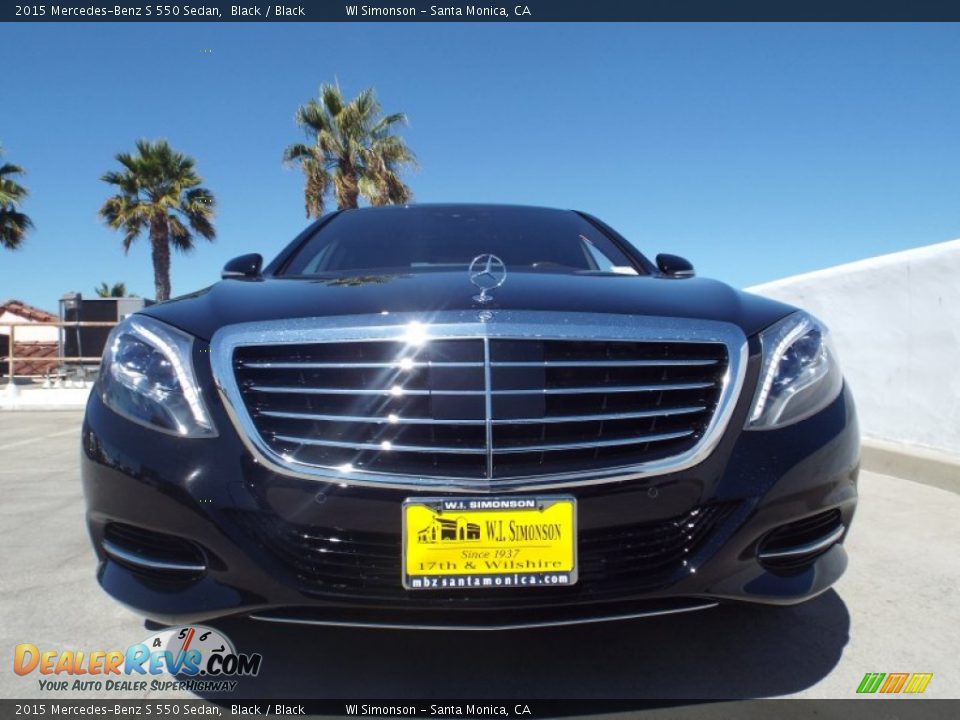 2015 Mercedes-Benz S 550 Sedan Black / Black Photo #2