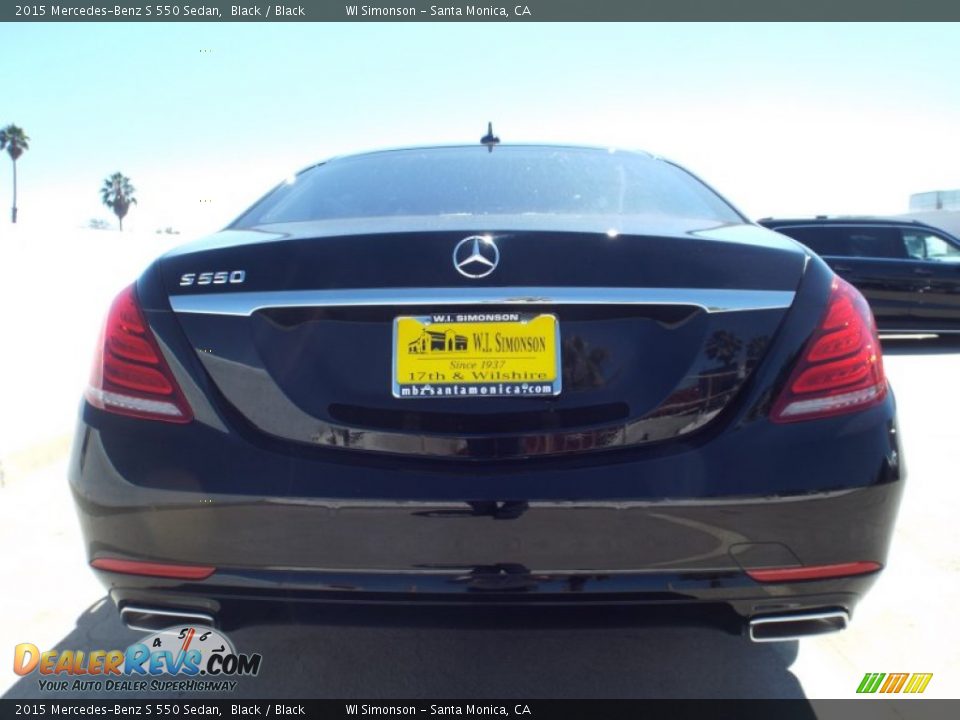 2015 Mercedes-Benz S 550 Sedan Black / Black Photo #5