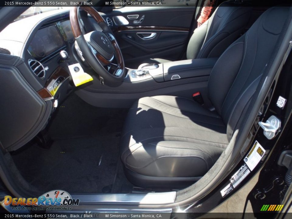 2015 Mercedes-Benz S 550 Sedan Black / Black Photo #6