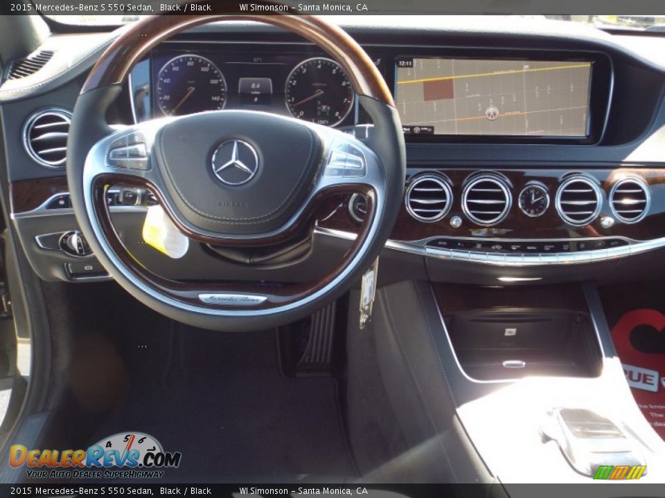 2015 Mercedes-Benz S 550 Sedan Black / Black Photo #8