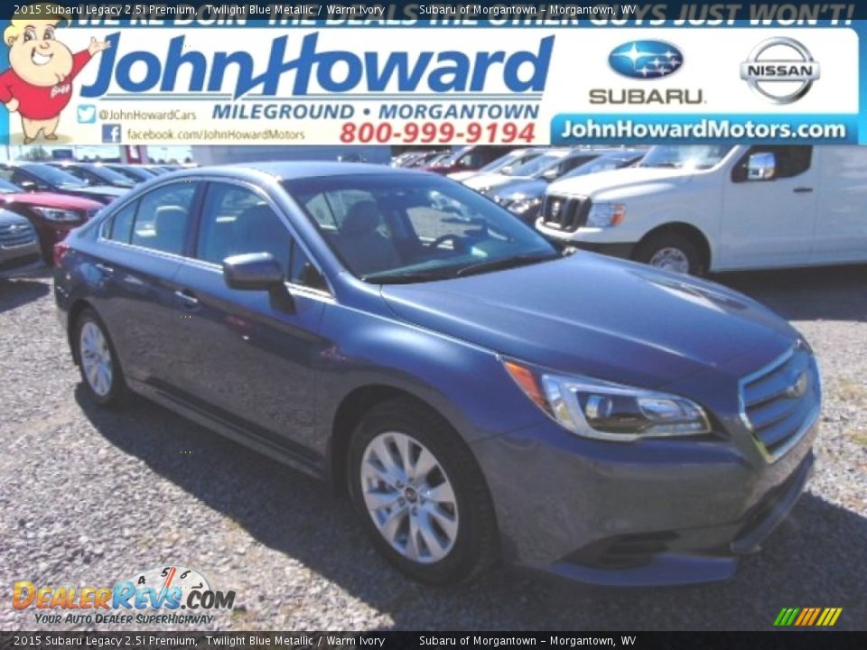 2015 Subaru Legacy 2.5i Premium Twilight Blue Metallic / Warm Ivory Photo #1