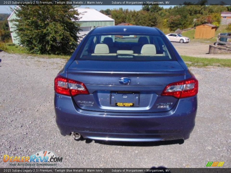 2015 Subaru Legacy 2.5i Premium Twilight Blue Metallic / Warm Ivory Photo #7