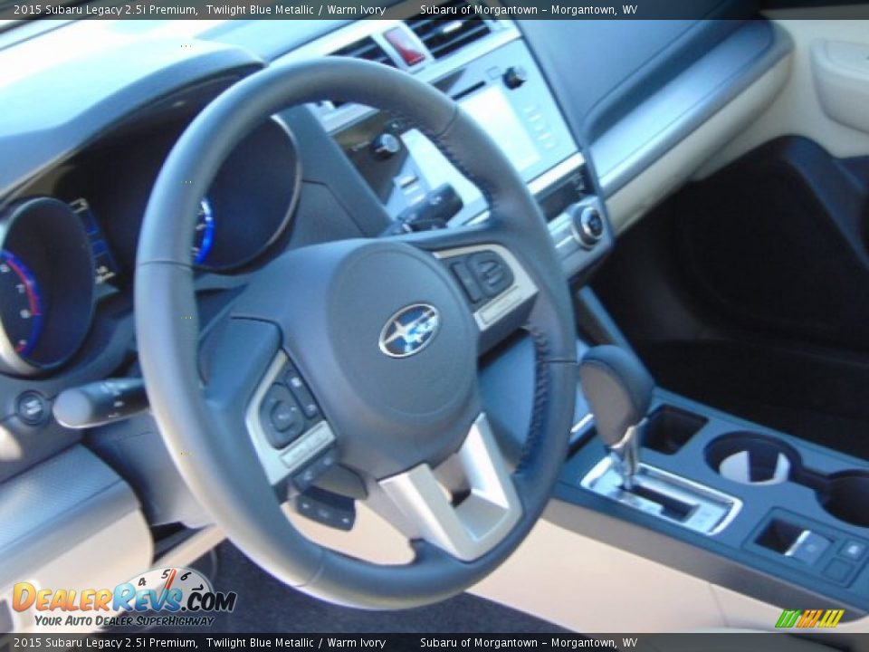 2015 Subaru Legacy 2.5i Premium Twilight Blue Metallic / Warm Ivory Photo #10