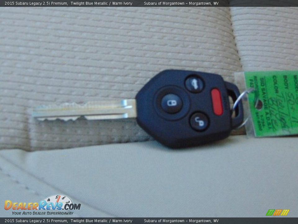 2015 Subaru Legacy 2.5i Premium Twilight Blue Metallic / Warm Ivory Photo #20